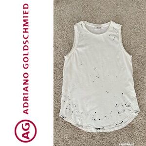 AG Jeans distressed splatter tank!